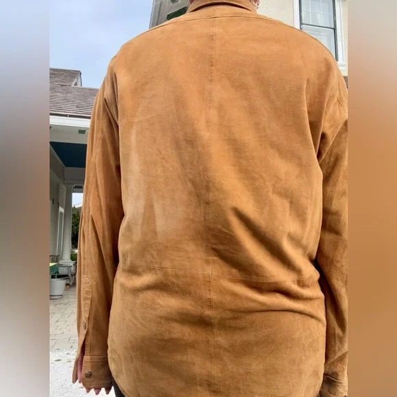 VTG Men’s Polo Ralph Lauren Carmel Suede Button Down sz M - Picture 5 of 15